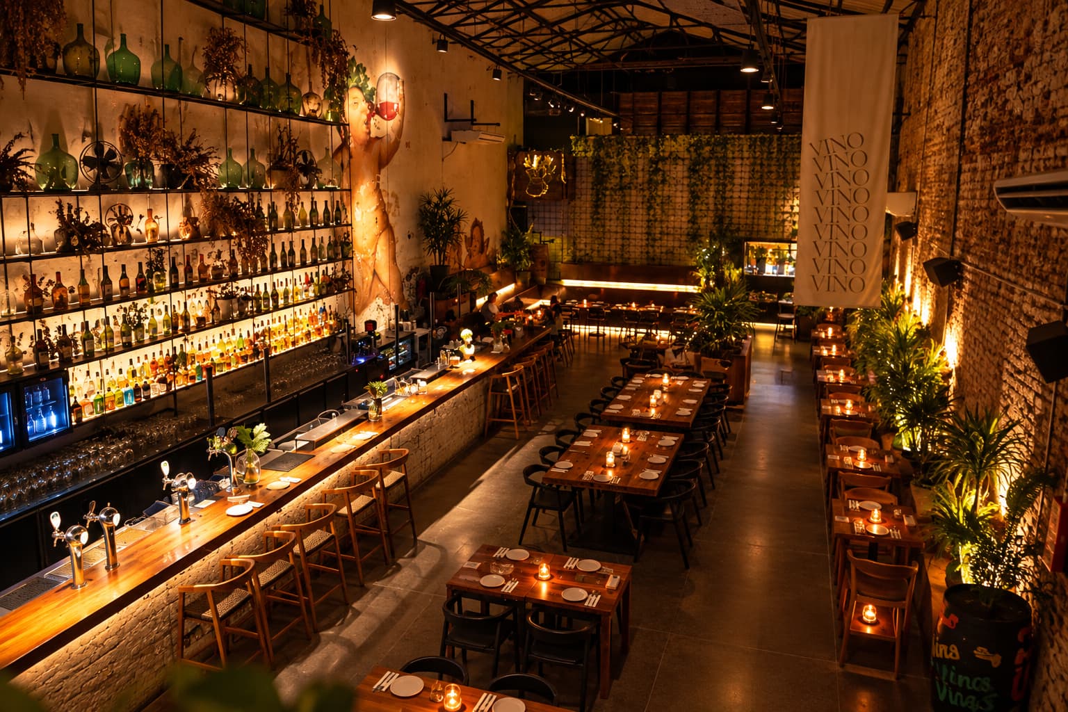 Salón privado de COWI preparado para un evento